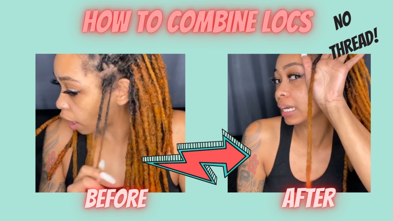 How to Combine Locs WITHOUT Thread or Glue (Crochet Method)
