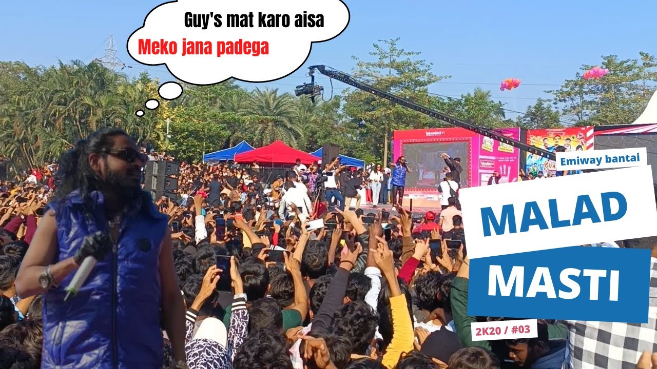 EMIWAY BANTAI ON MALAD MASTI || SUNDAY MORNING || CELEBRITY EVENT || #03 || @MKVLOGS28