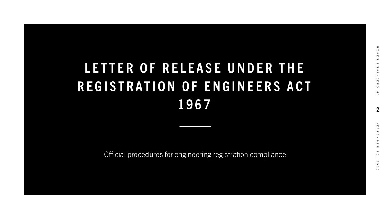 Introduction to the Letter of Release (REA 1967) - with case studies
