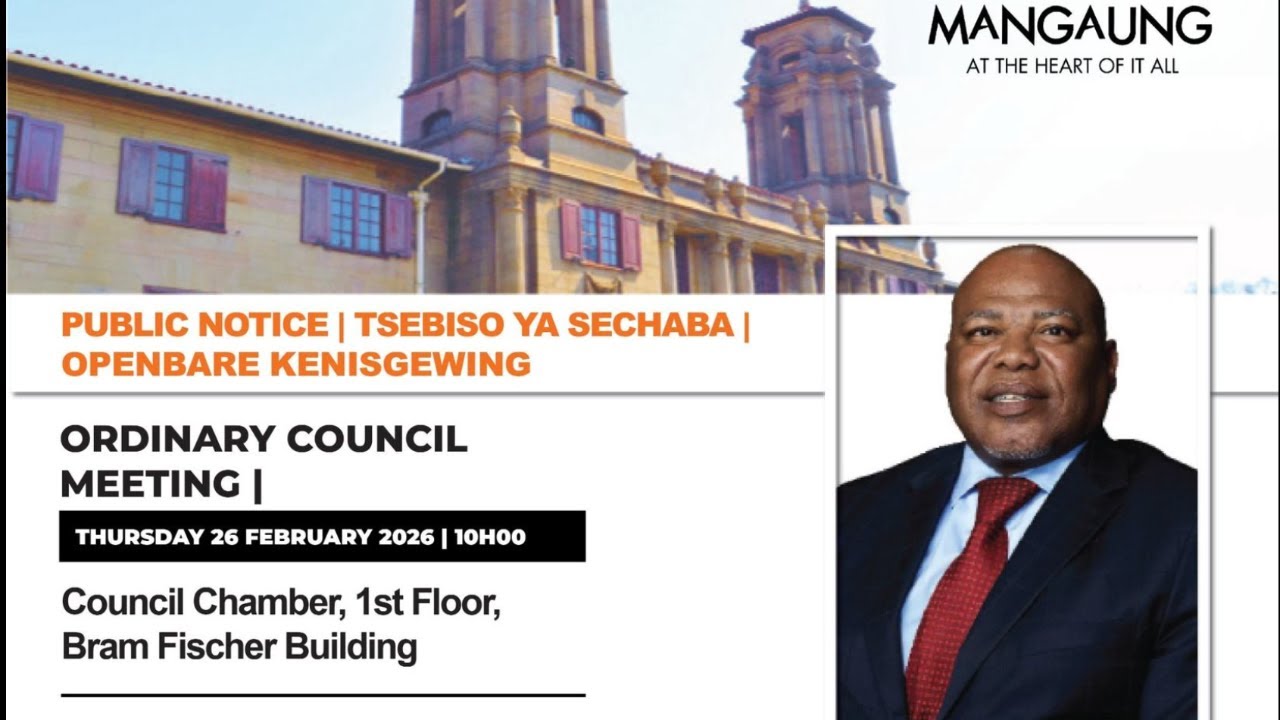 Mangaung Metropolitan Municipality Ordinary Council Meeting | 26 February 2026 | LIVE