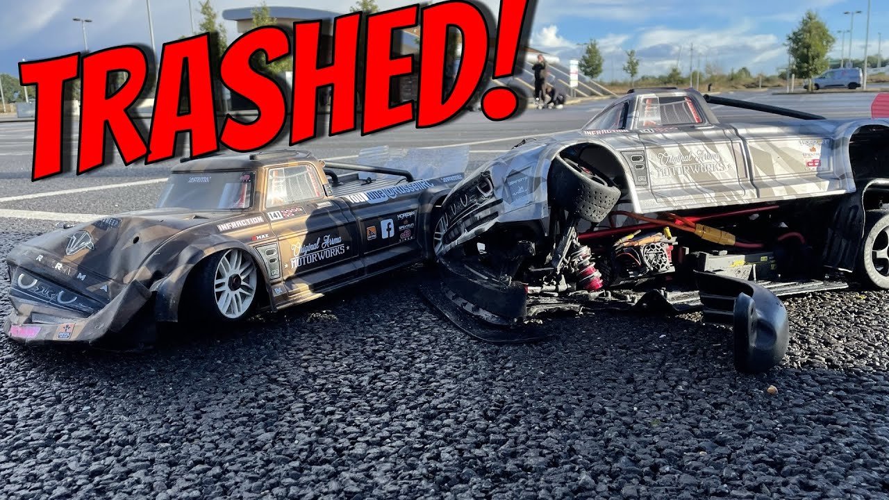 100 mph head on RC CRASH. Total DESTRUCTION!