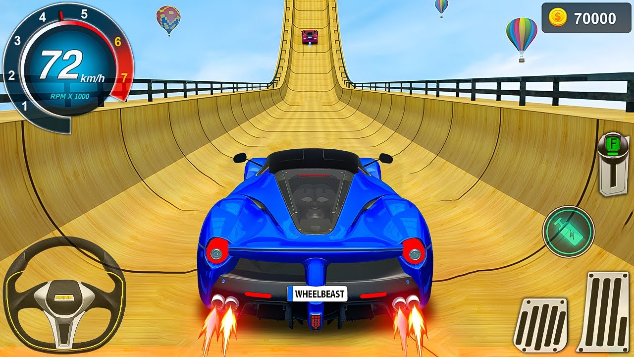 Crazy Ramp Car Stunts Racing - Impossible GT Car Mega Tracks Master Driving - Android Gameplay