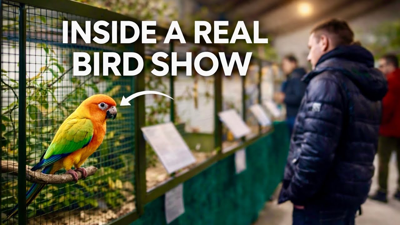 Inside a Large European Bird Exhibition 