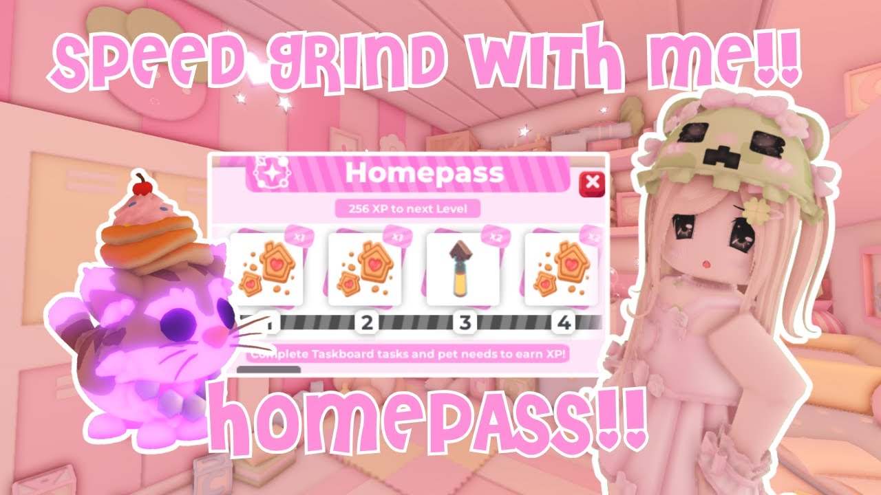 speed grind the new HOMEPASS with me in adopt me!! ♡ roblox