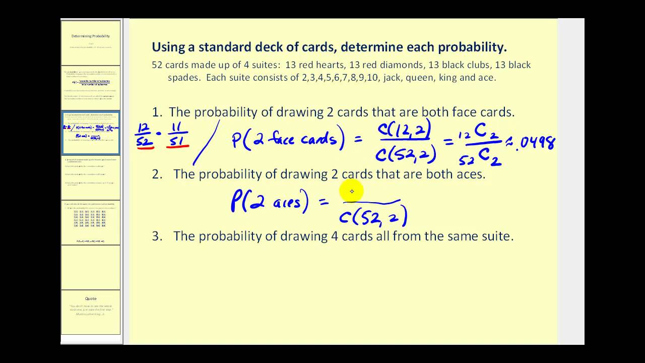 Determining Probability Using Combinations