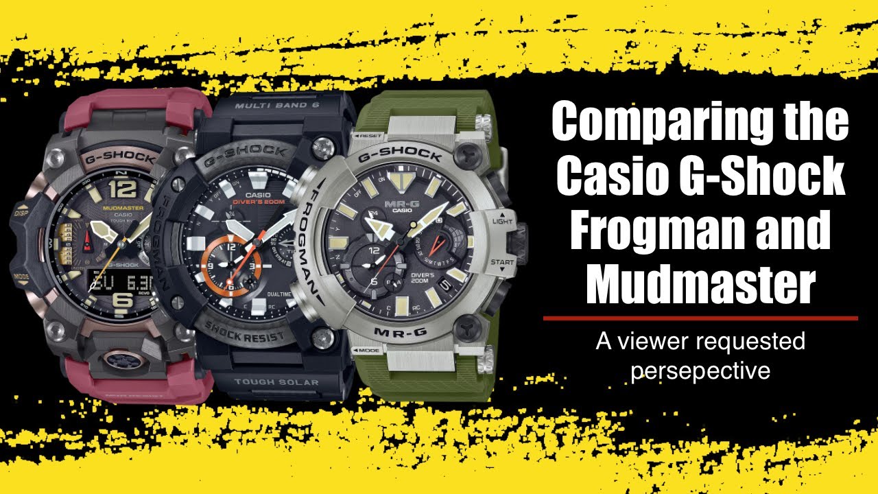 Casio G-Shock Frogman vs Mudmaster -  Viewer Requested Comparison