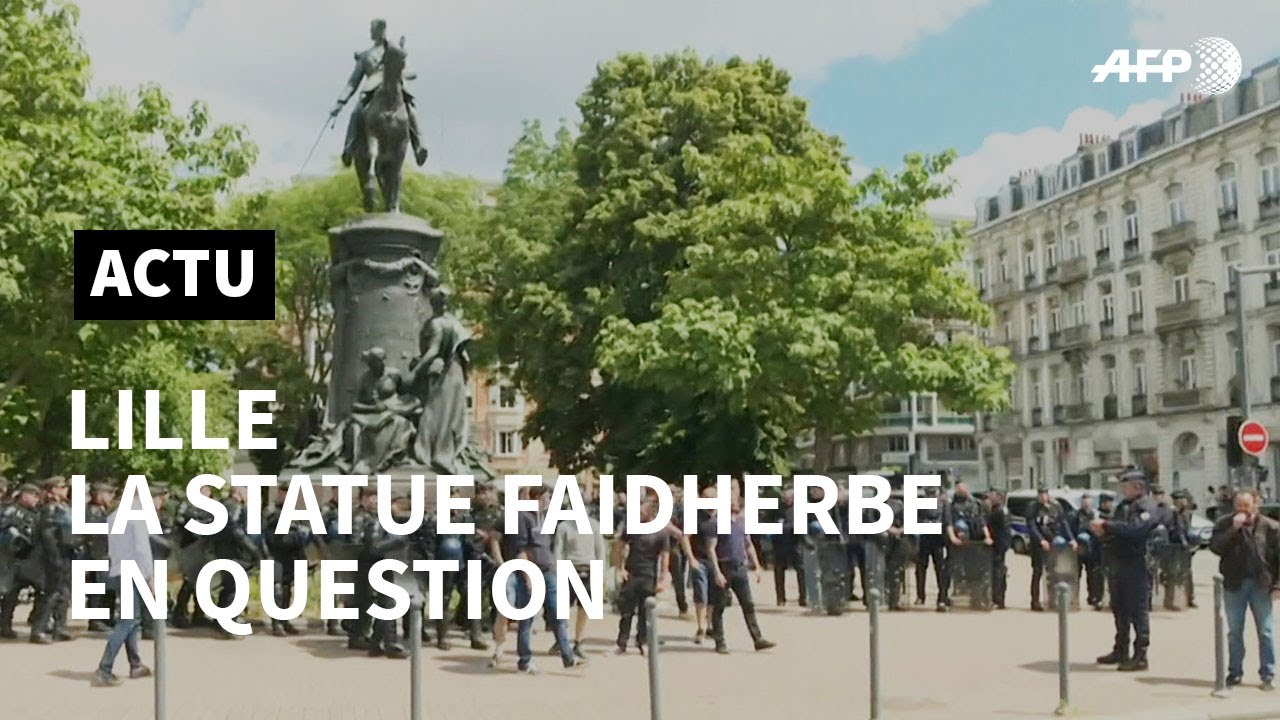 A Lille, des manifestants réclament le retrait de la statue de Faidherbe | AFP Images