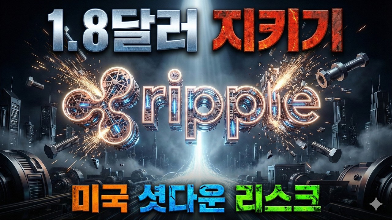 리플 XRP 1.8달러 지키기 미국 셧다운 리스크 ARK ETF 편입 시황 분석