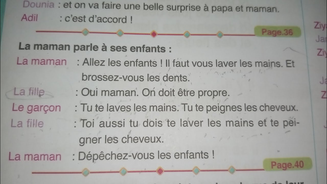 dialogue page 40, oasis des mots cm1