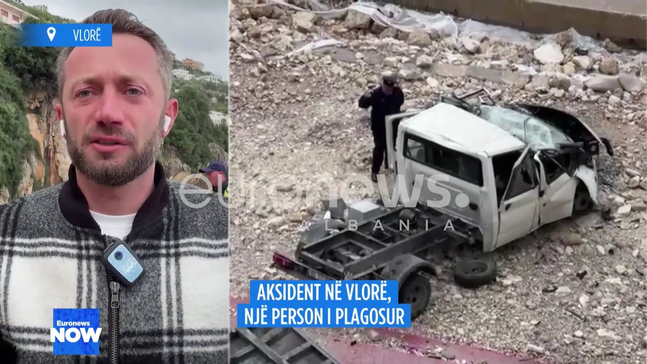 Aksidenti i frikshëm në zonën e Kalasë në Vlorë, makina bie nga rruga buzë detit