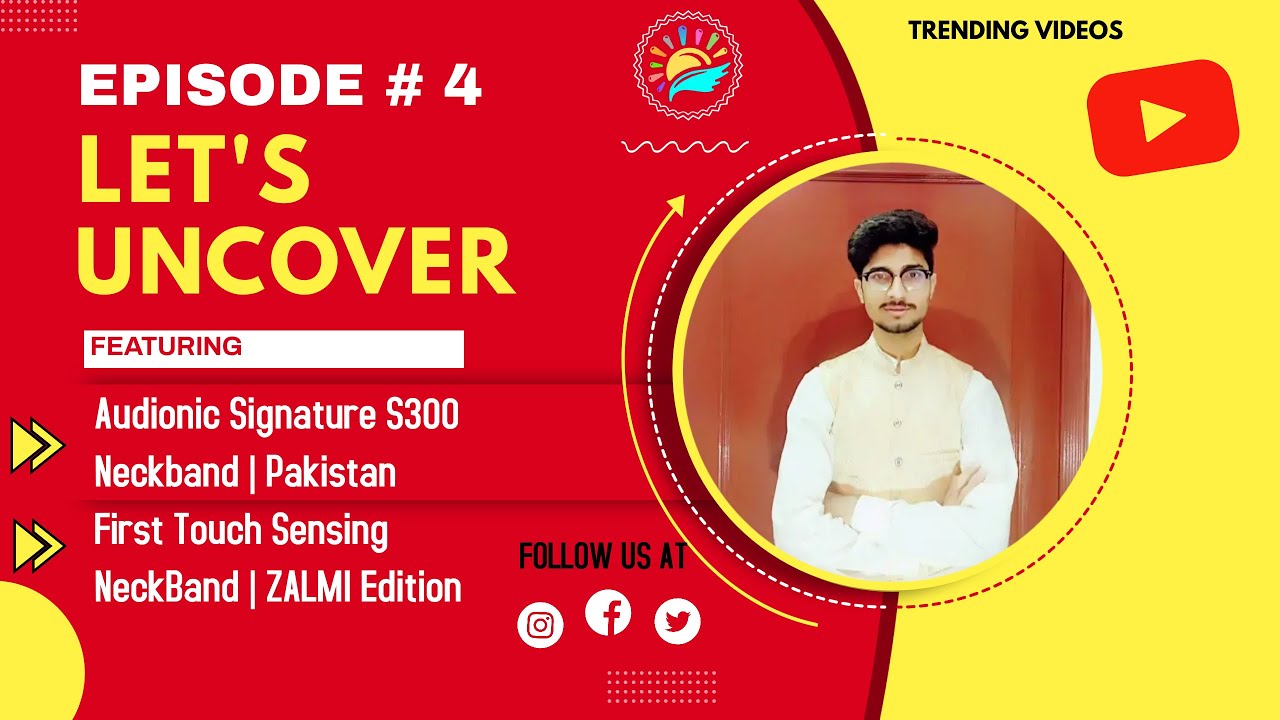 Audionic Signature S300 Neckband | Pakistan First Touch Sensing NeckBand | ZALMI Edition