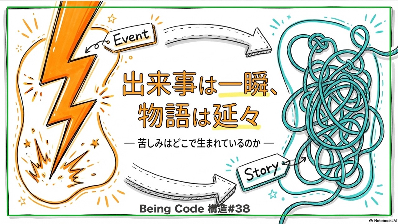 出来事は一瞬、物語は延々— 苦しみはどこで生まれているのか —_構造#38
