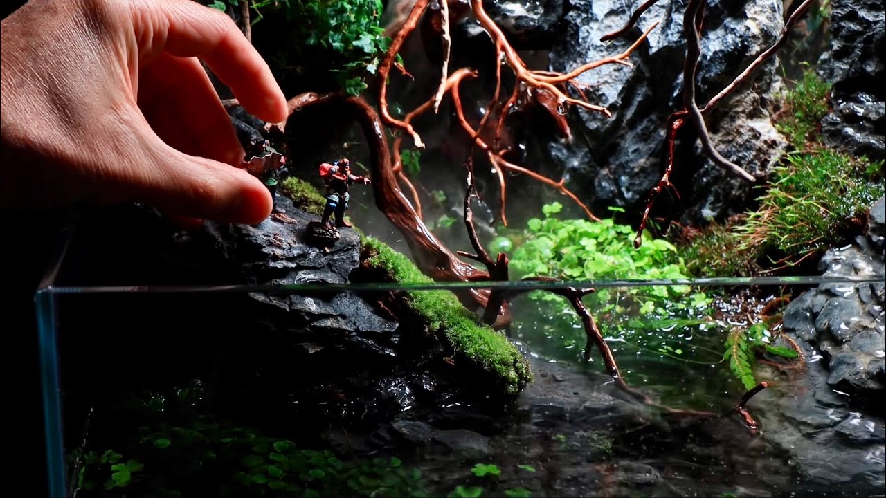 Tiny Waterfall Aquarium for Bookshelf