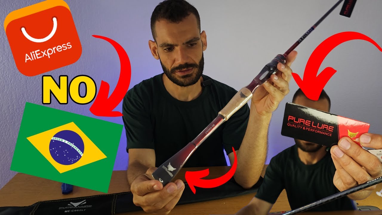 ✅PURELURE: Sinônimo de QUALIDADE no mundo da PESCA! VARA para PESCA light MARRONE 10 lb e 1,98!
