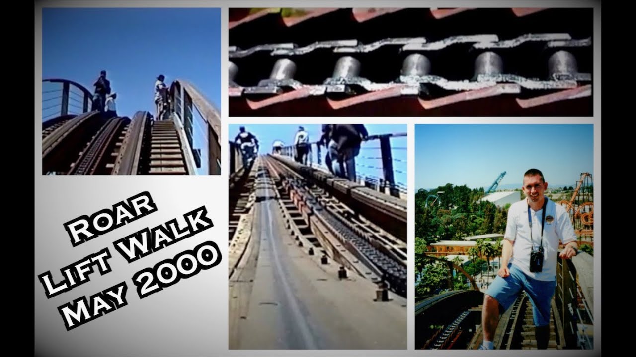 Walking To The Top Of Roar - Six Flags Marine World - April 2000