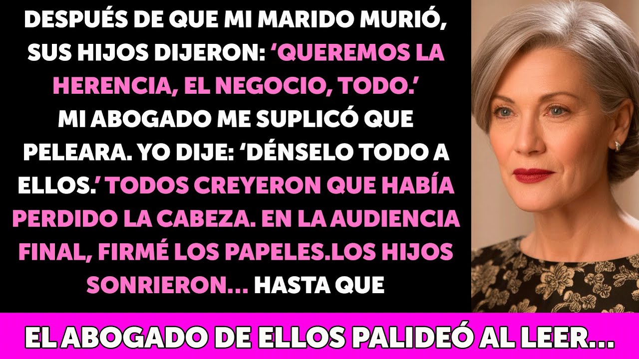 Les entregué a los herederos ambiciosos exactamente lo que exigían… hasta que su abogado leyó una