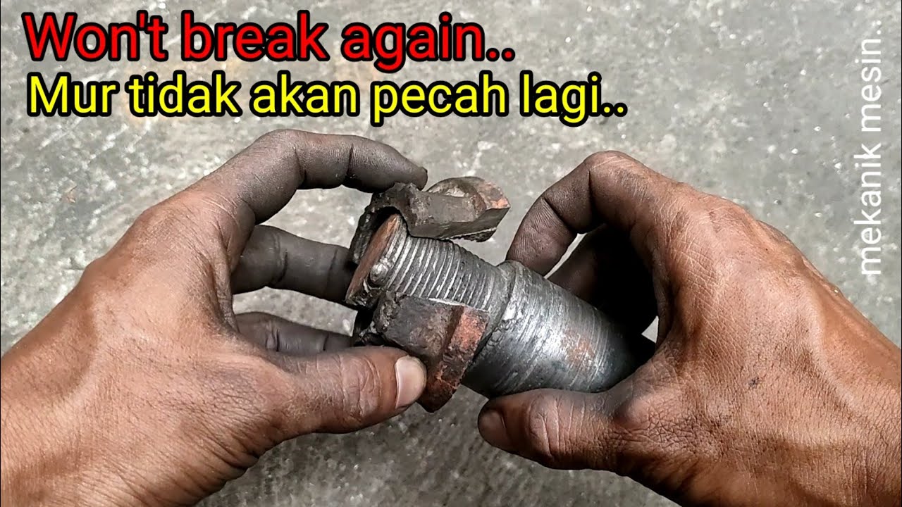 Cara Saya Memperbaiki Ulir Poros Pengaduk Semen | How to Repairing Threads and Make Nuts with Lathe