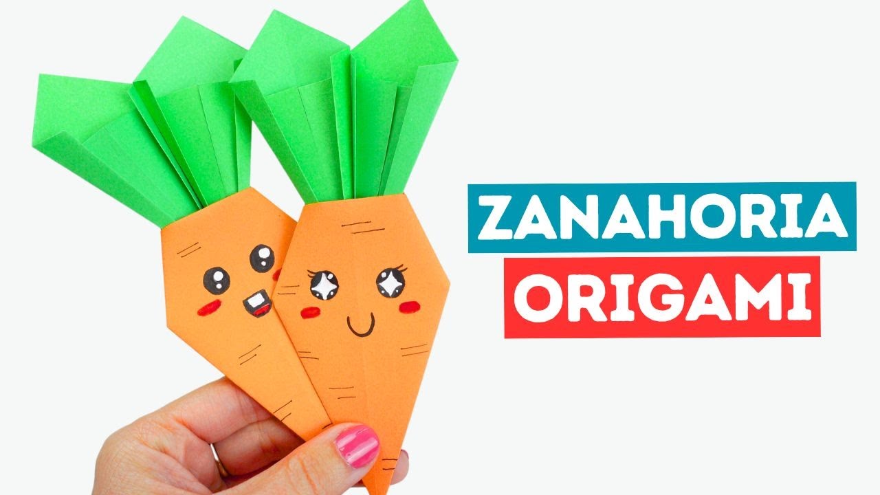 🥕 Cómo hacer una zanahoria de papel fácil para Pascua