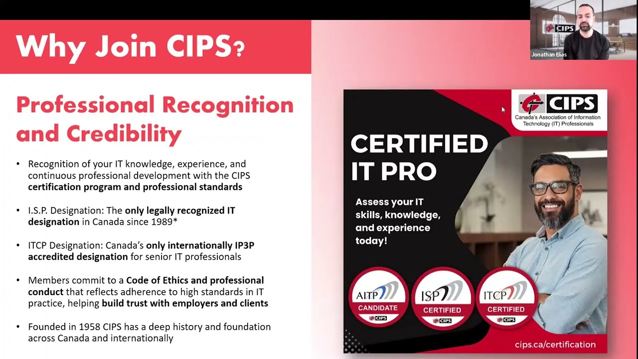 Why Join CIPS - Canada's Association of IT Professionals?