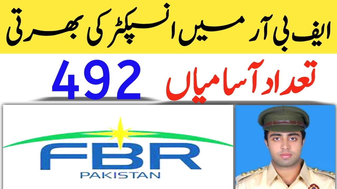 Inspector FBR Jobs 2021||492 Inspector  Inspector Inland Revenue Jobs||FBR Inspector Jobs 2021