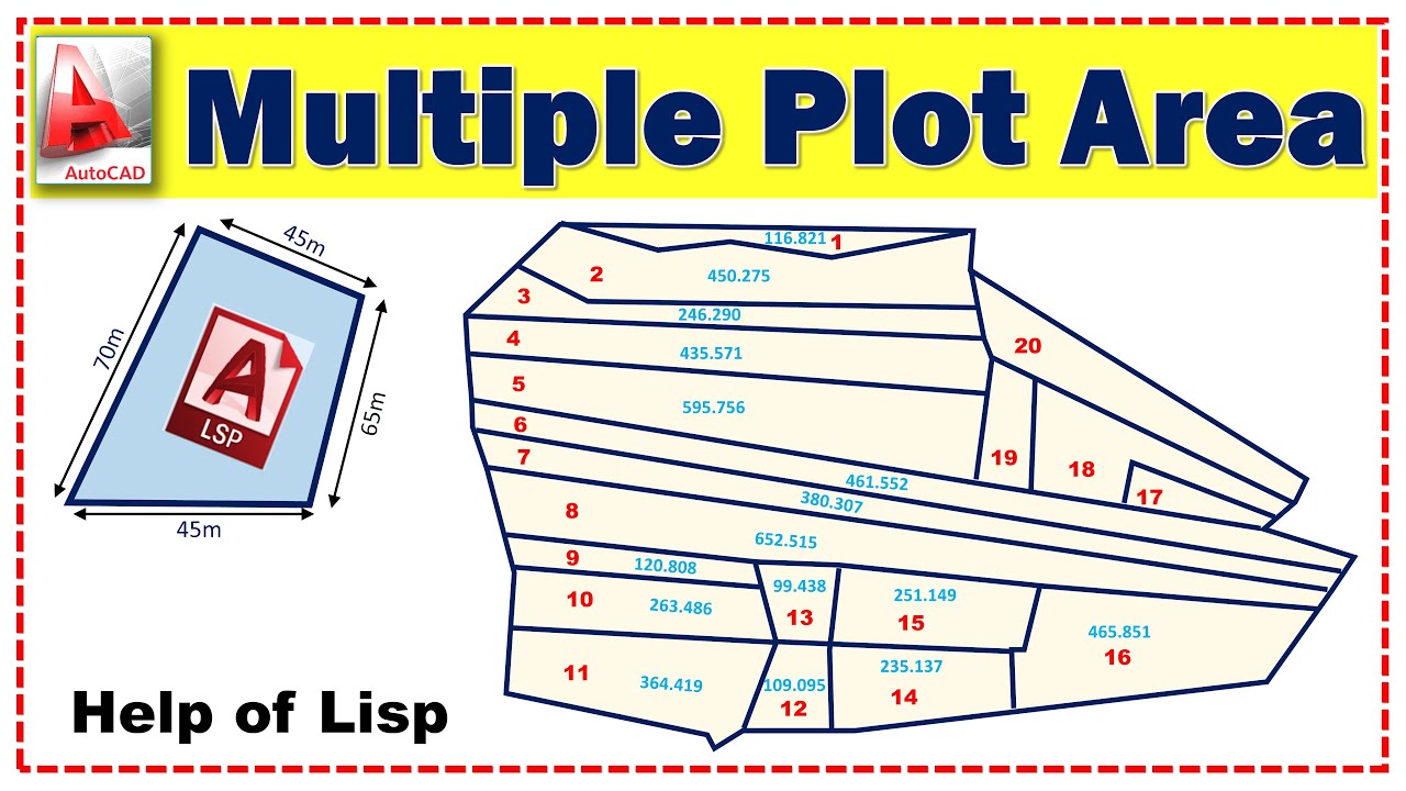 Multiple Plot Area by One Command | Multiple Boundary | area in just one command with lisp | toplisp