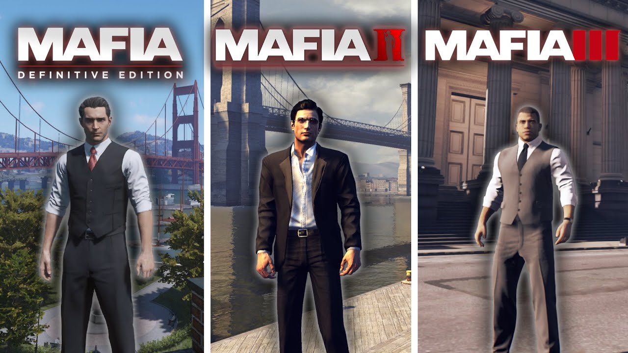 MAFIA Definitive Edition vs MAFIA 2 vs MAFIA 3 - Physics and Details Comparison