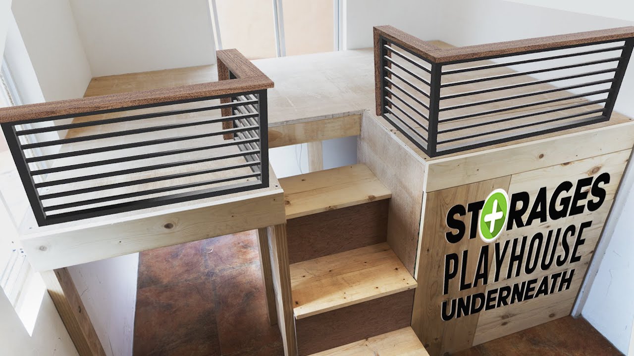 EASY DIY LOFT STYLE BED // FULL BUILD