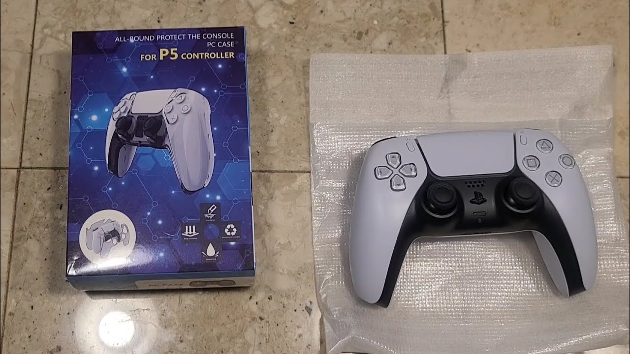 PS5 DUALSENSE CONTROLLER CLEAR COVER UNBOXING AND INSTALLATION!