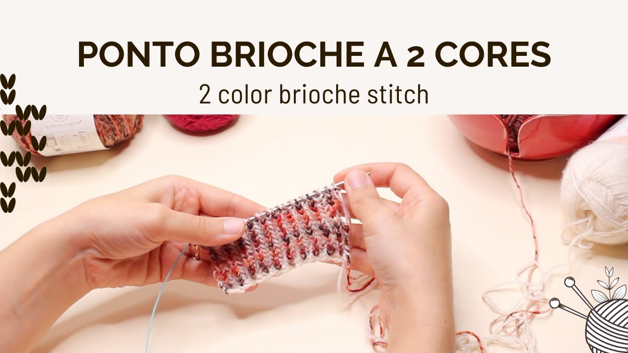 Ponto brioche a 2 cores (2 color brioche stitch)