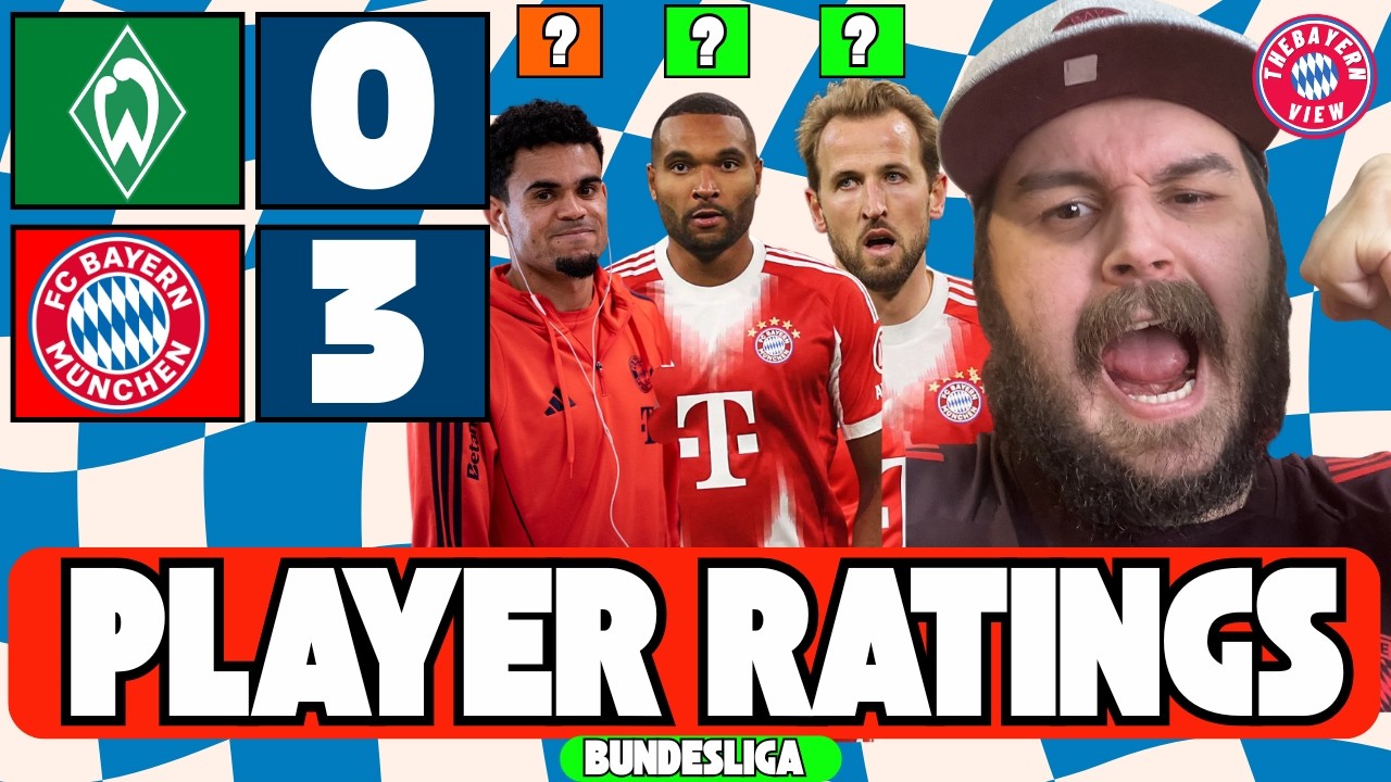 WERDER BREMEN VS BAYERN MUNICH Player Ratings - Bayern Live Stream - PLAYER RATINGS LIVE