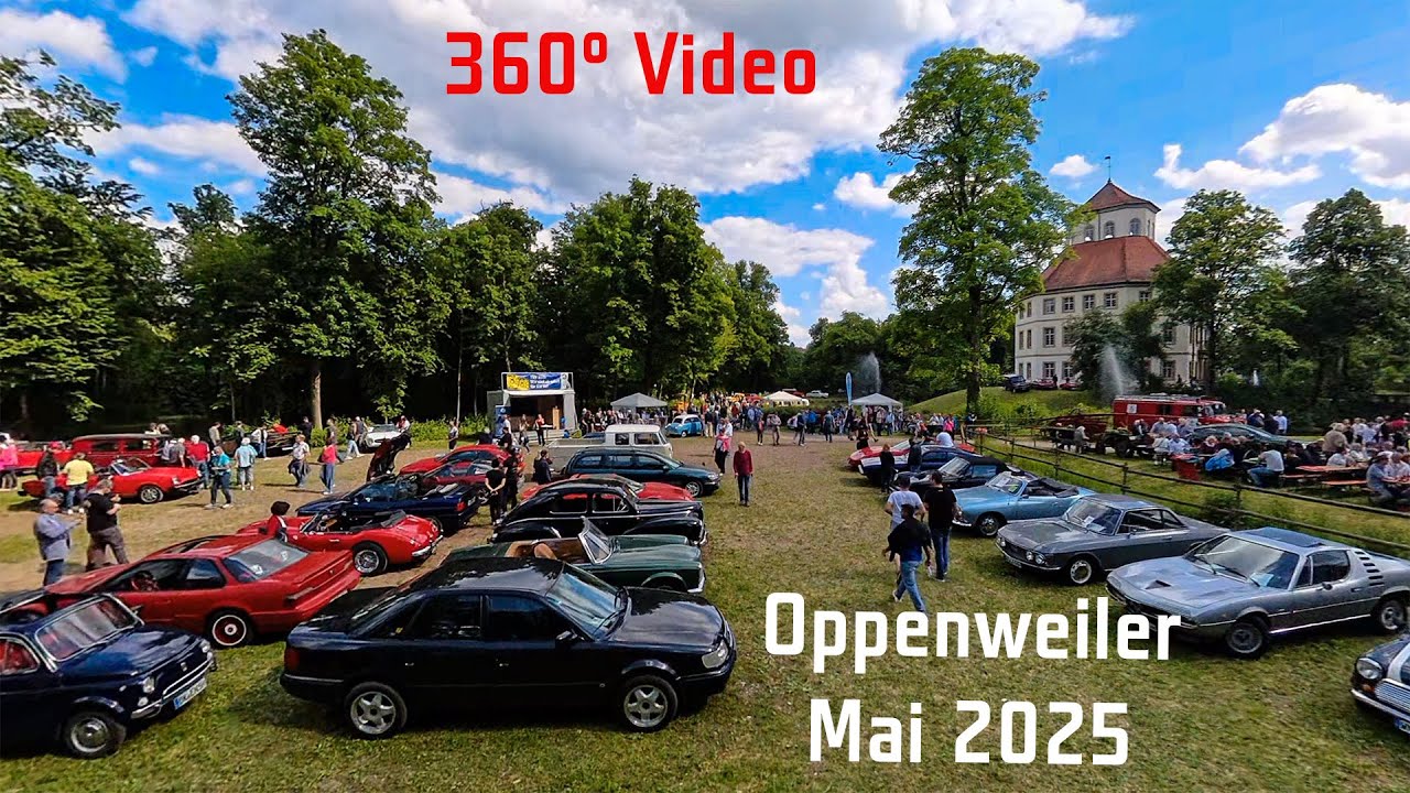 Oppenweiler Oldtimertreff 18. Mai 2025 .. 360° Video mit der INSTA360 X4 und einem 3 m Selfiestick