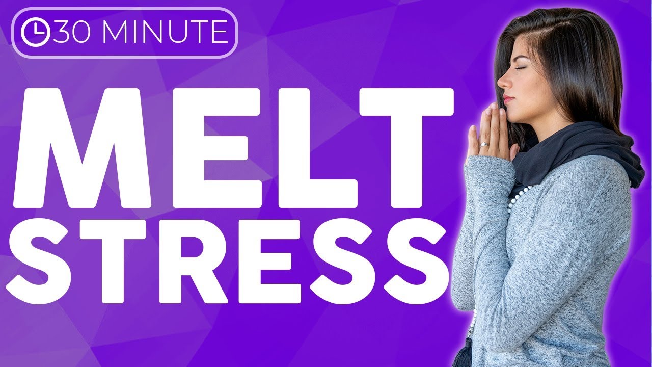 30 minute Yin Yoga for Stress Relief | MELT Tension & Stress