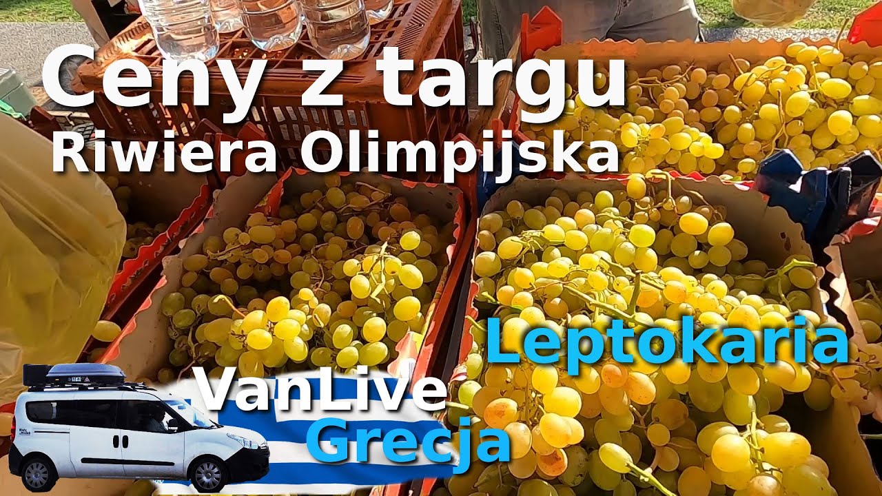 Ceny na rynku w Leptokarii Riwiera Olimpijska Grecja Olimp VanLive Opel combo long mini camper
