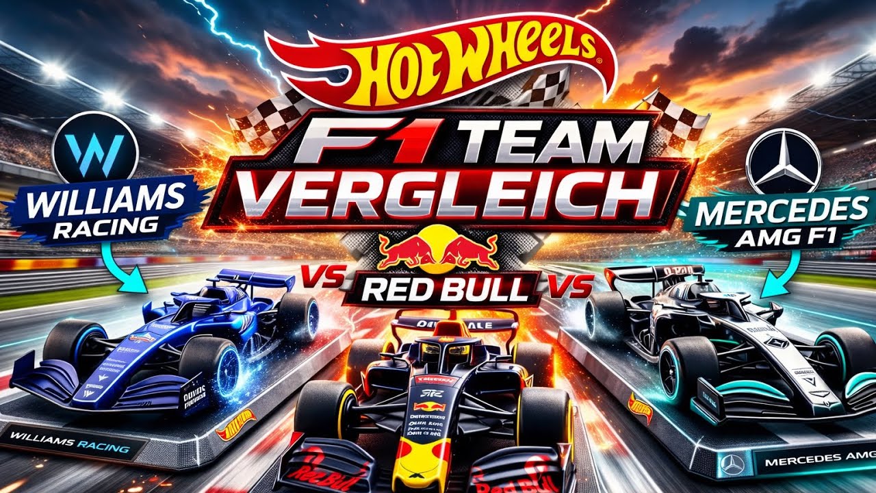 HOT WHEELS F1 MAINLINE VERGLEICH RED BULL, MERCEDES AMG & WILLIAMS RACING FORMEL 1 2025