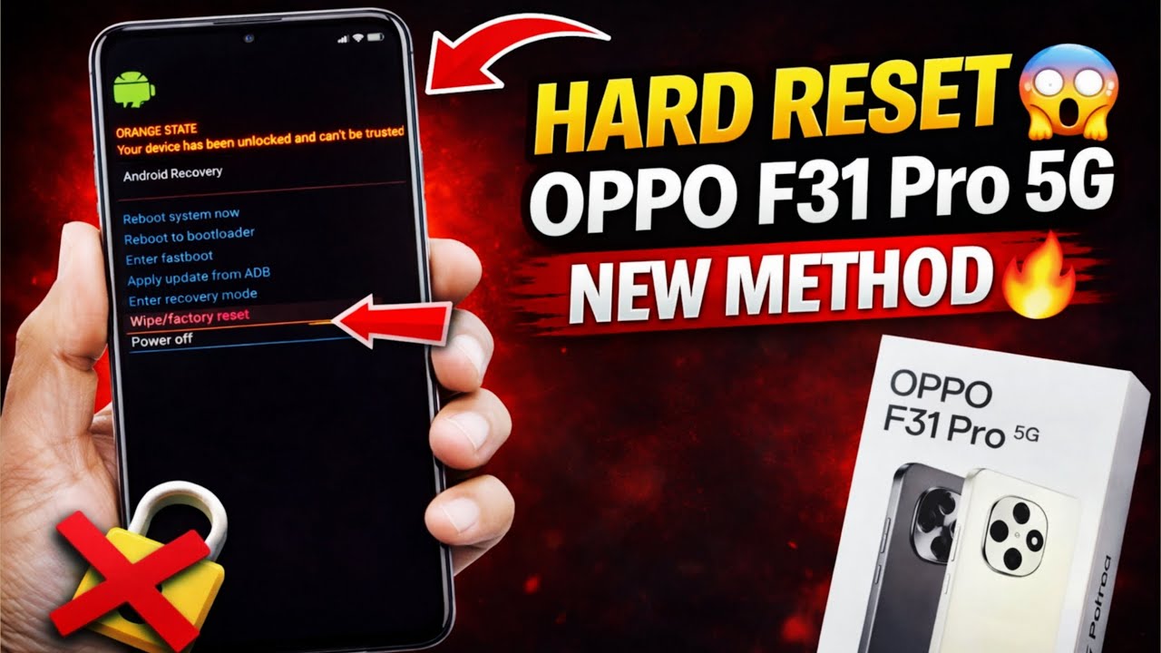 OPPO F31 Pro 5G Hard Reset Kaise Kare 😱 | New Working Method 2026