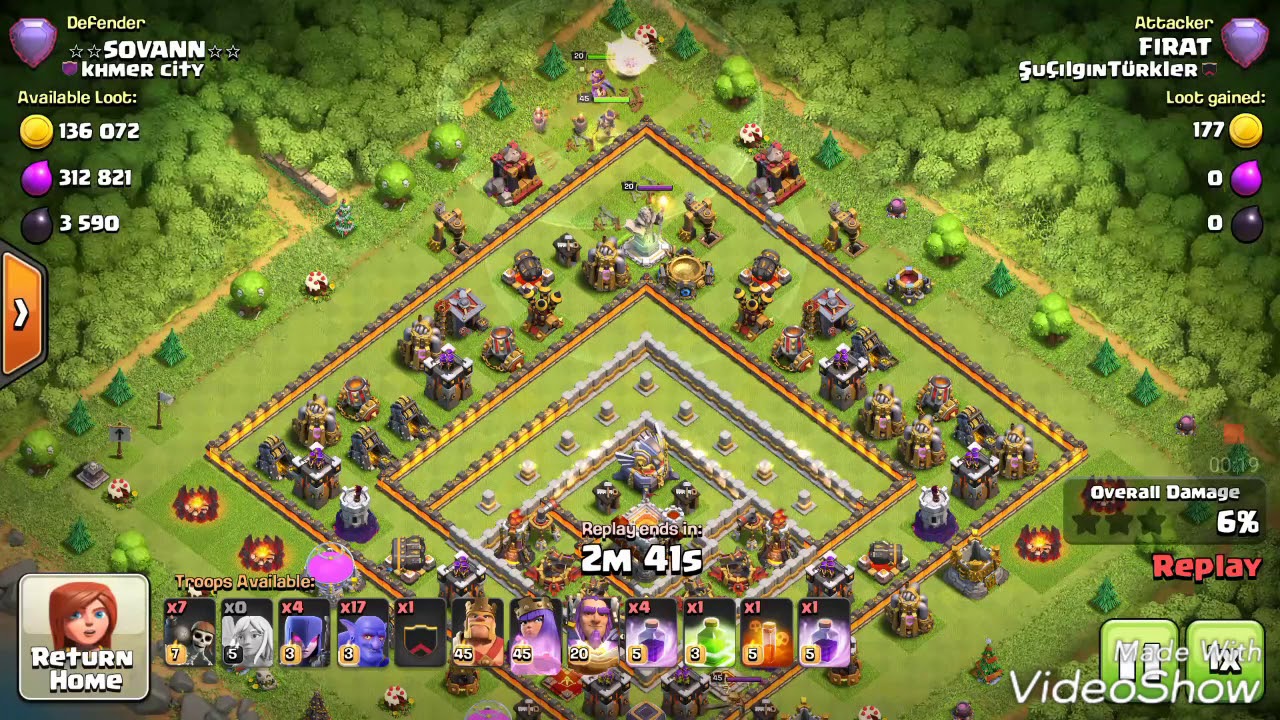 Impossible Skill Ever👍👍 Bowler Witch Dump War base th11 max Awesome Style ever