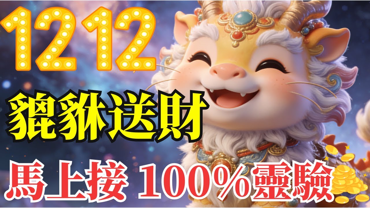 🔥1212 貔貅送財！馬上接100%靈驗【只有1%極少數人看得見，聽完錢就來】加持：正財暴衝、偏財連爆、貴人天降💰
