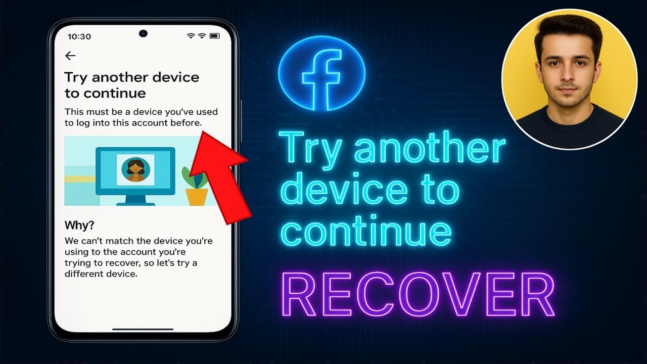 Try Another Device To  Continue Facebook Problem Solve 2025 || Fb Login Problem