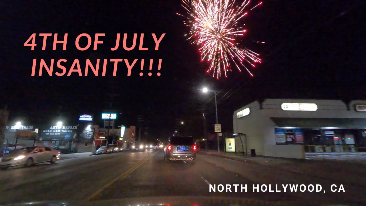 [4K] 4th of July – Driving in North Hollywood at Night – Los Angeles, CA