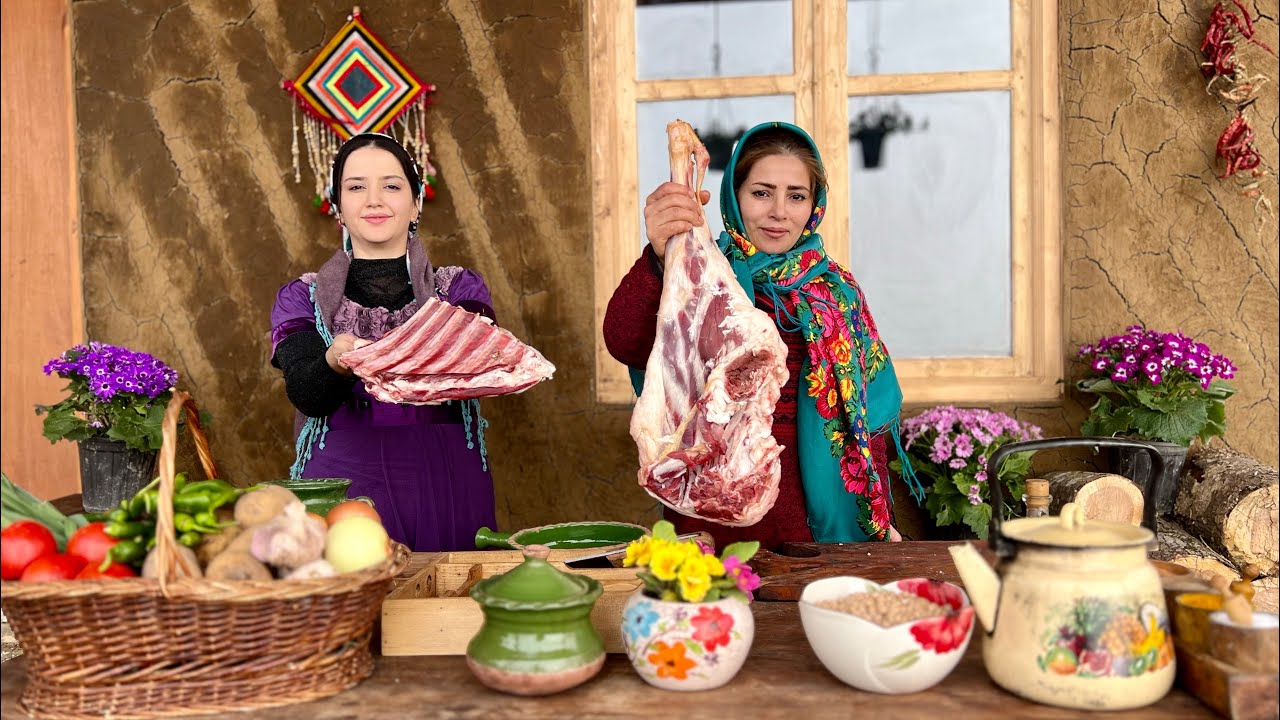Приготовление бульона из бараньих ножек и ребрышек в доме New Mountain Village