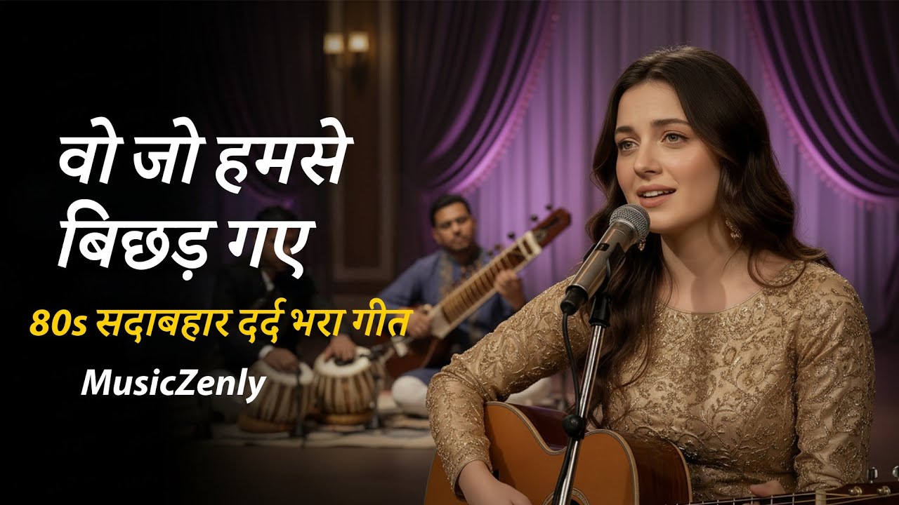 Woh Jo Humse Bichhad Gaye | Dard Bhara Purana Gana | Evergreen Old Hindi Sad Song 80s | MusicZenly