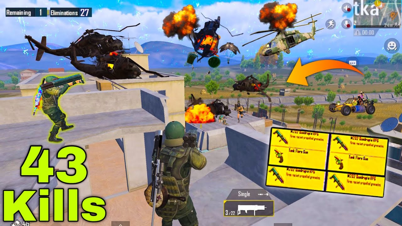 Omg!😱 43 Kills Solo Action with AWM + M202 Full Destruction in Bas War in Payload 3.0🔥|| PUBG MOBILE