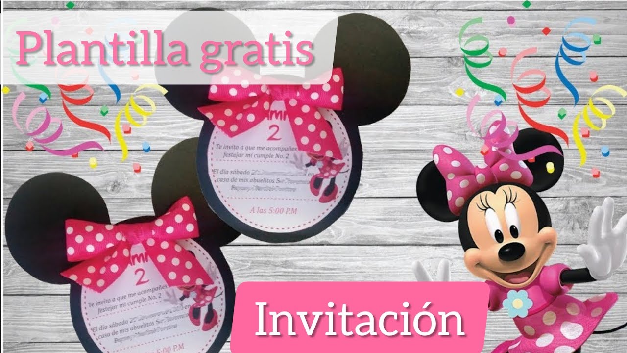 ✒️Invitaciòn minnie mouse + Plantillas gratis