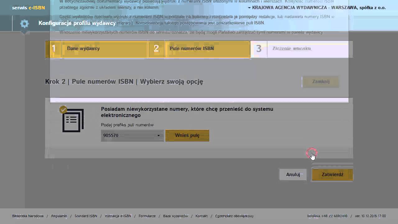 09. Jak po zarejestrowaniu się w serwisie dodać niewykorzystane numery ISBN?