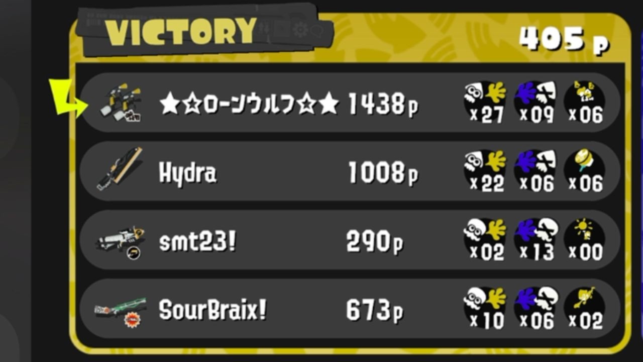 61 total Splats In Splatoon 3