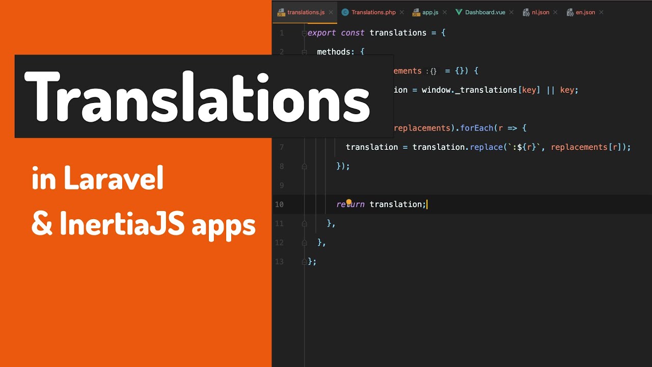 Перевод приложений Laravel и InertiaJS