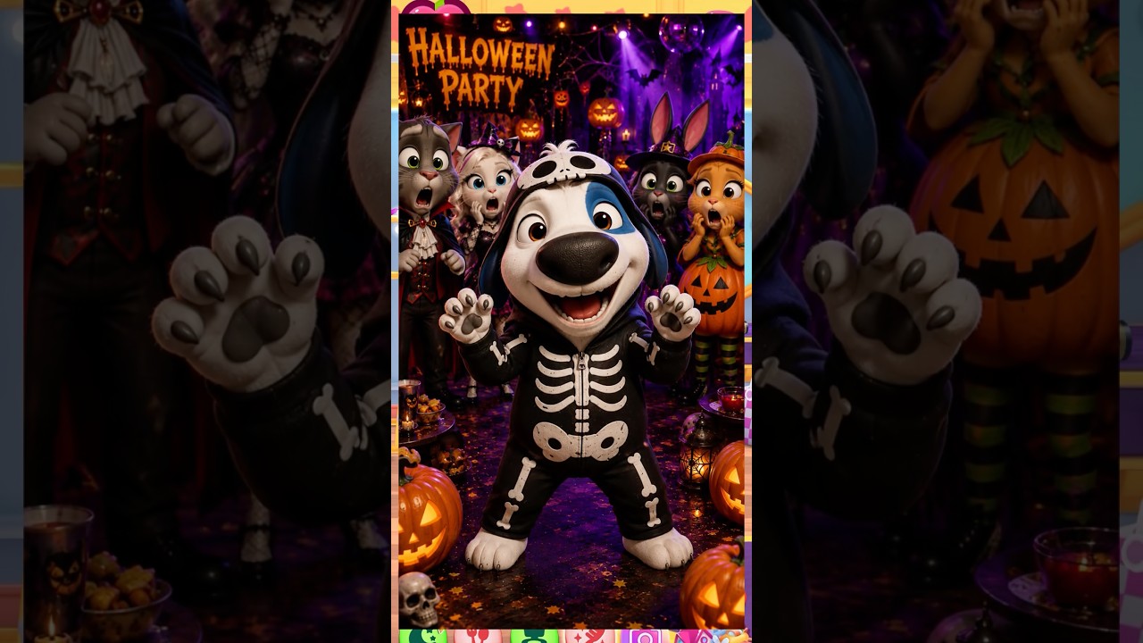 ✨Hank Halloween Outfit Shocked 😱 Everyone Cosplay | My Talking Angela 2 #angela #hank #halloween