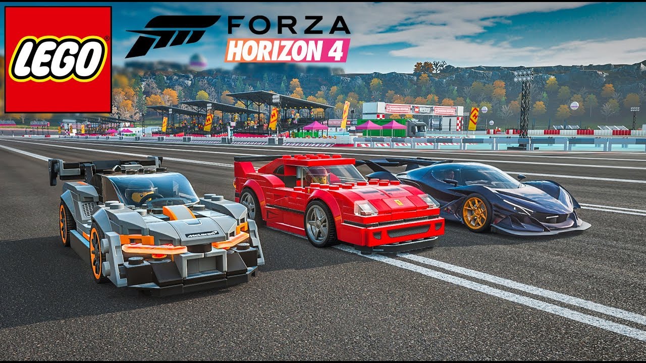 Forza Horizon 4 Lego Drag Race! - Lego Mclaren Senna VS Lego Ferrari F40 C VS Apollo IE!!!
