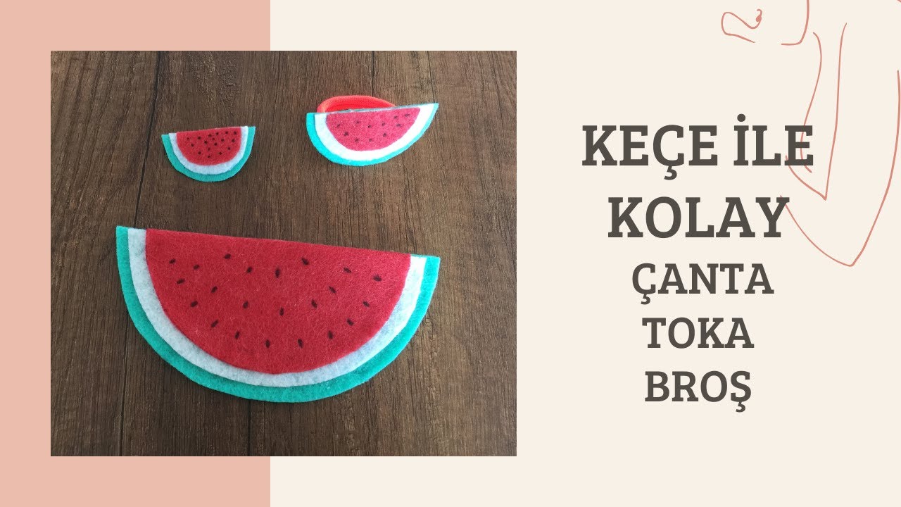 KEÇEDEN EL ÇANTASI, TOKA, BROŞ YAPIMI | HOW TO MAKE EASY BAG, HAIR CLIP, BROOCH WITH FELT
