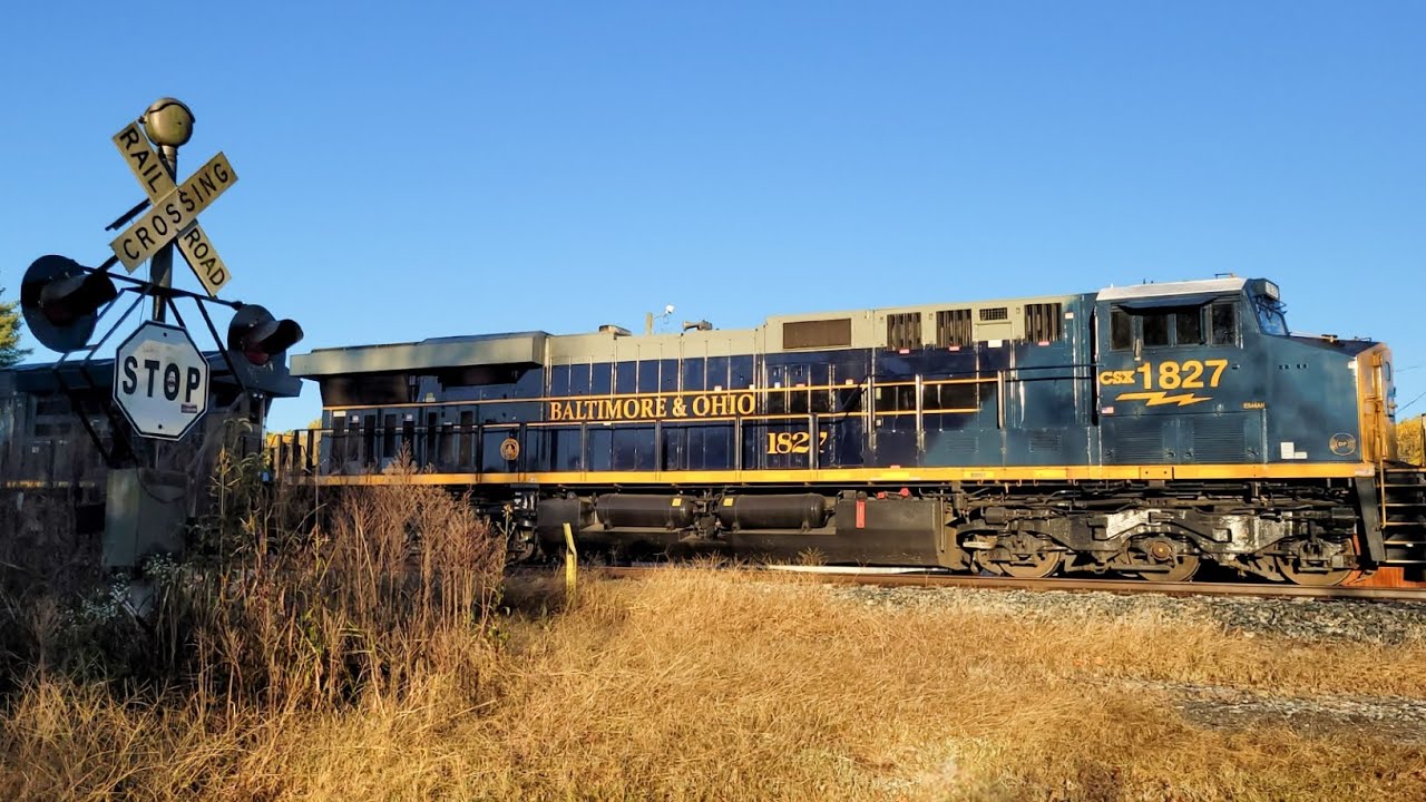 CSX 1827 (B&O Heritage) leading M653 over the Charlotte Sub - November 1, 2025